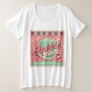Bubble Gum Plus-Grootte Shirt