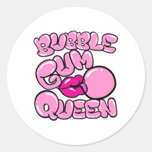 Bubble Gum Queen Bubblegum Ronde Sticker
