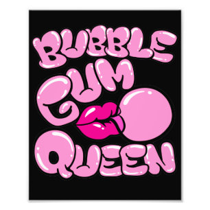 Bubble Gum Queen Foto Afdruk
