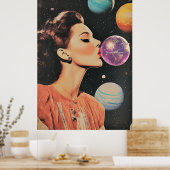 Bubble Gum Retro Collage Poster (Keuken)