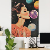 Bubble Gum Retro Collage Poster (Thuiskantoor)