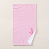 Bubble Gum rose Hot rose Nom Curseur personnalisé (Serviette à main)