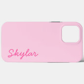 Bubble Gum rose Hot rose Personnalisé Nom Coque - (Verso (horizontal))