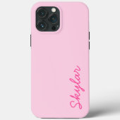 Bubble Gum rose Hot rose Personnalisé Nom Coque - (Verso)