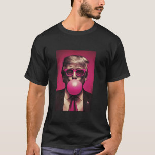 Bubble Gum Roze Zonnebril Grappige Trump Felon Pre T-shirt