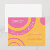 Bubble Gum Save the Date (Voorkant / Achterkant)