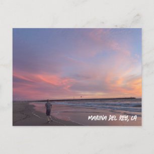 Bubble Gum Sunset - Marina Del Rey, CA Briefkaart