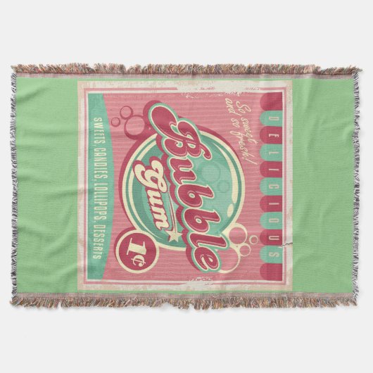 Bubble Gum Throw Deken (Voorkant)
