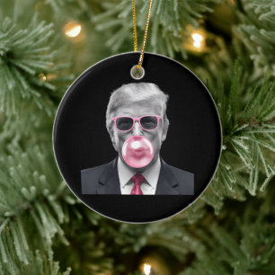 Bubble Gum Trump Donald Trump 2024 Stem op Trump Keramisch Ornament