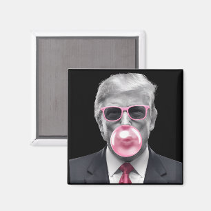 Bubble Gum Trump Donald Trump 2024 Stem op Trump Magneet