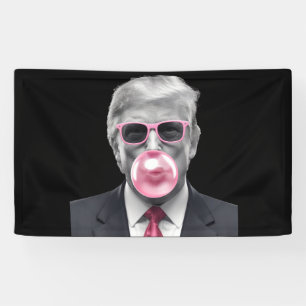 Bubble Gum Trump Donald Trump 2024 Stem op Trump Spandoek