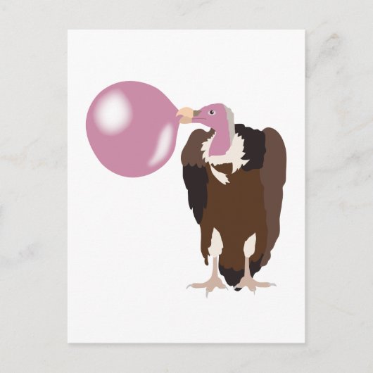 Bubble Gum Vulture Baling Bubble Briefkaart (Voorkant)