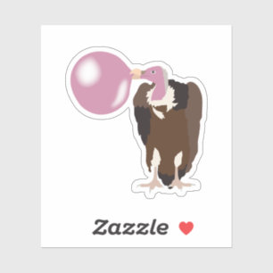 Bubble Gum Vulture Baling Bubble Sticker