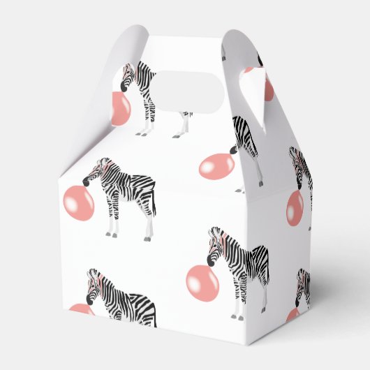 Bubble Gum Zebra Baling Bubble Bedankdoosjes (Achterkant)