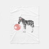 Bubble Gum Zebra Baling Bubble Fleece Deken (Voorkant)
