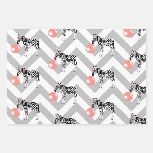 Bubble Gum Zebra Baling Bubble Inpakpapier Vel (Voorkant)