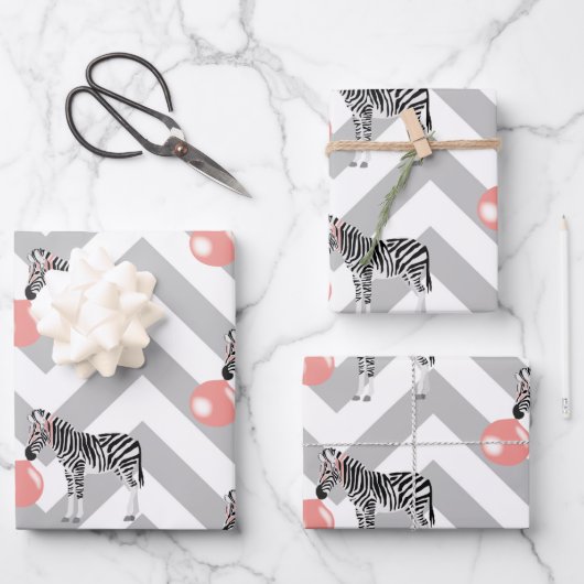 Bubble Gum Zebra Baling Bubble Inpakpapier Vel (Voorkant)