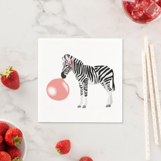 Bubble Gum Zebra Baling Bubble Servet (Insitu)
