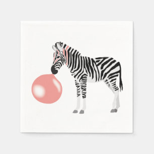 Bubble Gum Zebra Baling Bubble Servet