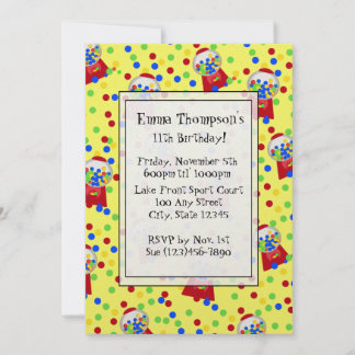 Bubble Gumballs Party Uitnodiging