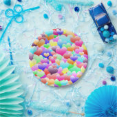 Bubble Hearts Dark Papieren Bordje (Feest)