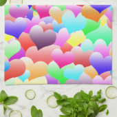 Bubble Hearts Dark Theedoek (Gevouwen)