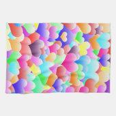 Bubble Hearts Dark Theedoek (Horizontaal)