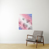 Bubble Hearts Transgender Wandkleed (In situ)