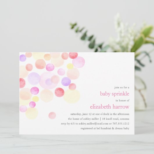 Bubble | Invitation à l'aspersion de bébé (Debout devant)