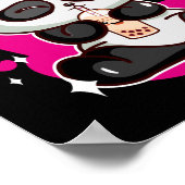Bubble Kawaii Panda Drink Boba Tea Poster (Hoek)
