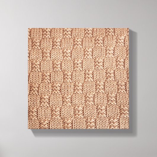 Bubble Knit Stitch Pattern beroemd gemaakt door Sh Canvas Afdruk (Voorkant)