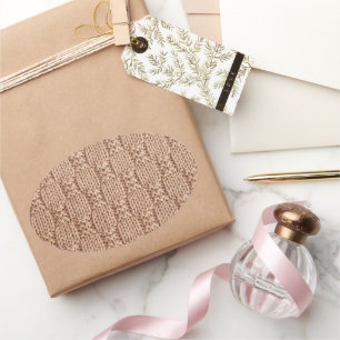 Bubble Knit Stitch Pattern beroemd gemaakt door Sh Ovale Sticker