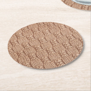 Bubble Knit Stitch Pattern beroemd gemaakt door Sh Ronde Kartonnen Onderzetter
