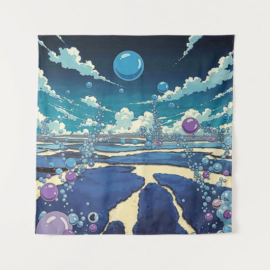 Bubble Landschap Muur Art Tapestry Wandkleed (Voorkant)