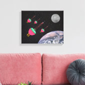 Bubble Lights in de ruimte Canvas Afdruk (Insitu (Woonkamer))