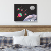 Bubble Lights in de ruimte Canvas Afdruk (Insitu (Slaapkamer))