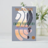 Bubble meditatie uitnodiging sjabloon (Staand voorkant)