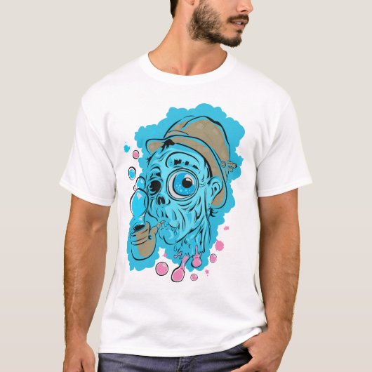 Bubble Mess Blue Fog T-shirt (Voorkant)