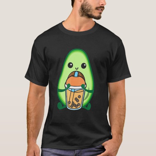 Bubble Milk Tea Avocado Cute Avocado Drink Boba T-shirt (Voorkant)