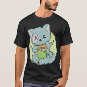 Bubble Milk Tea Boba Cat Pastel Gothic Neko Mochi T-shirt