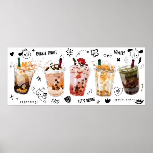 Bubble milk tea poster (Voorkant)