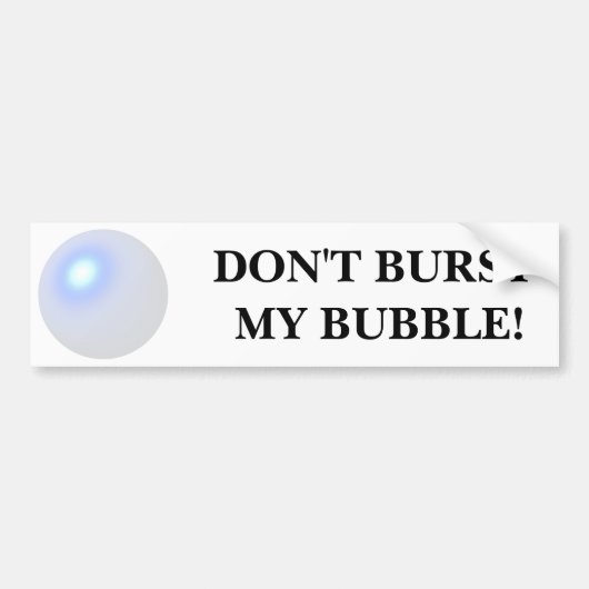 Bubble niet barsten bumpersticker (Voorkant)