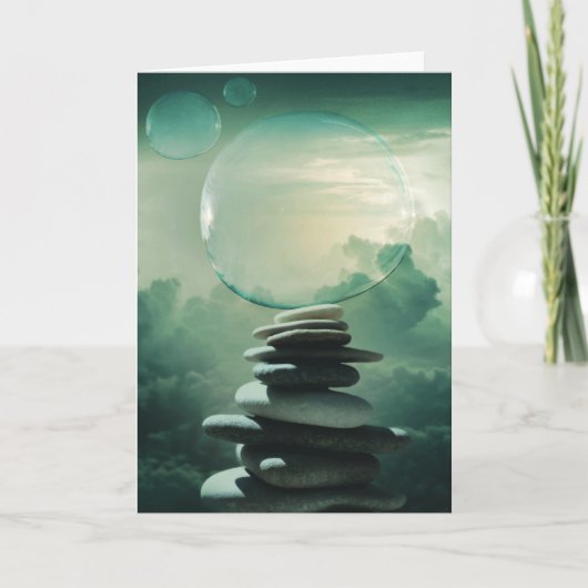 Bubble op stones kaart (Voorkant)