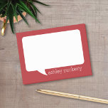 Bubble Parler Rouge et Blanc Nom personnalisé<br><div class="desc">Un design de dessin animé pour vous d'envoyer des messages. Si vous devez ajuster l'illustration,  cliquez sur le bouton customiser et apporter des modifications.</div>