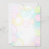 Bubble Party Birthday Invitation Bubble Birthday Kaart (Achterkant)