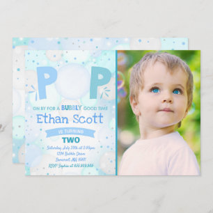 Bubble Party Birthday Invitation Bubble Birthday Kaart
