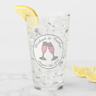 Bubble Pink Champagne Glass Toast Weddenschap Glas