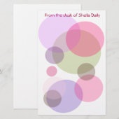 Bubble Pinks - Gepersonaliseerd Briefpapier (Voorkant / Achterkant)