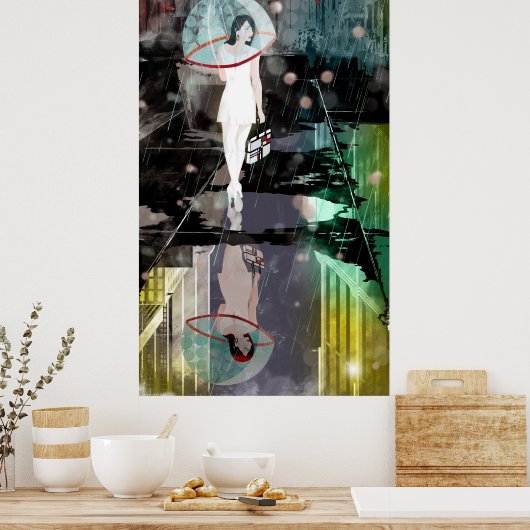 Bubble Rain Poster (Keuken)