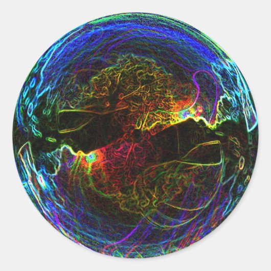 Bubble Ronde Sticker (Voorkant)